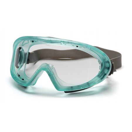 Pyramex - Capstone - Direct/Indirect-Chemical Green Frame/Clear AF Lens w/ Neoprene Strap GC504TN